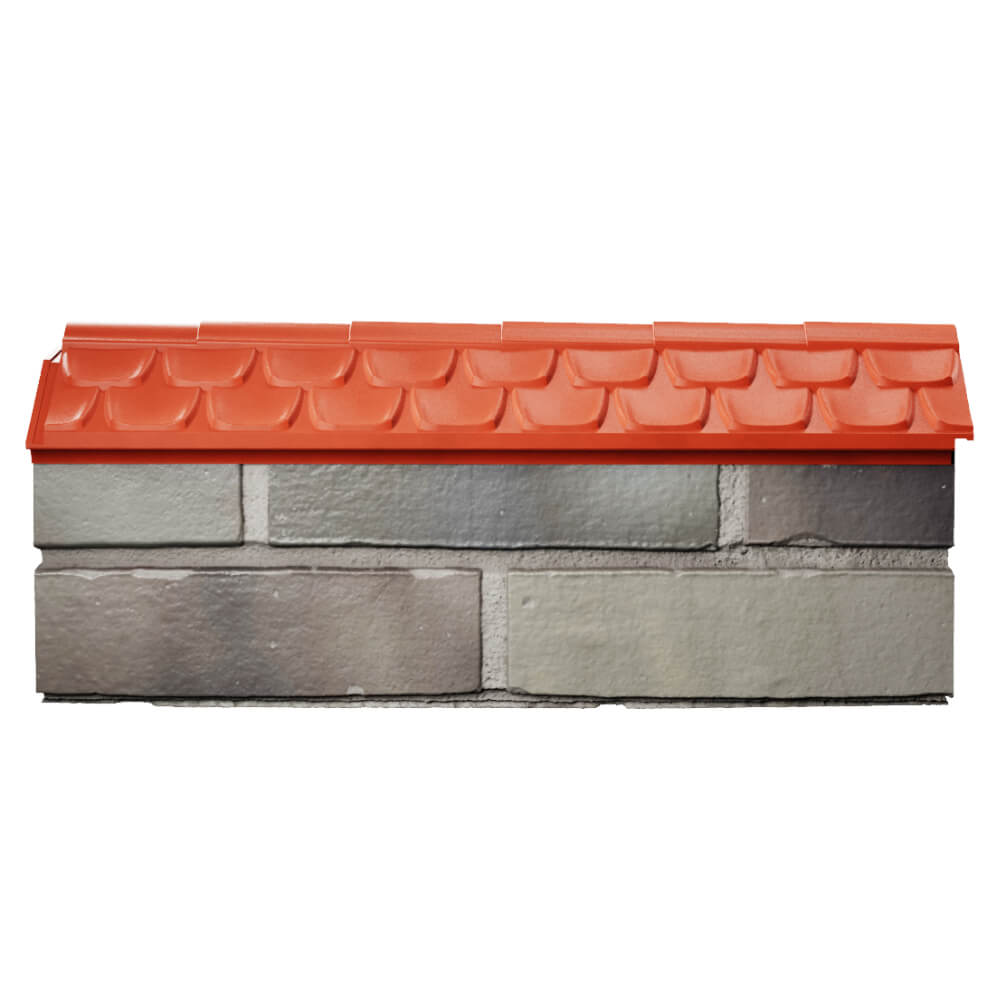Парапет Zking Эльбрус Красный с посадкой на 0.5 кирпича (130мм) в Геленджике фото