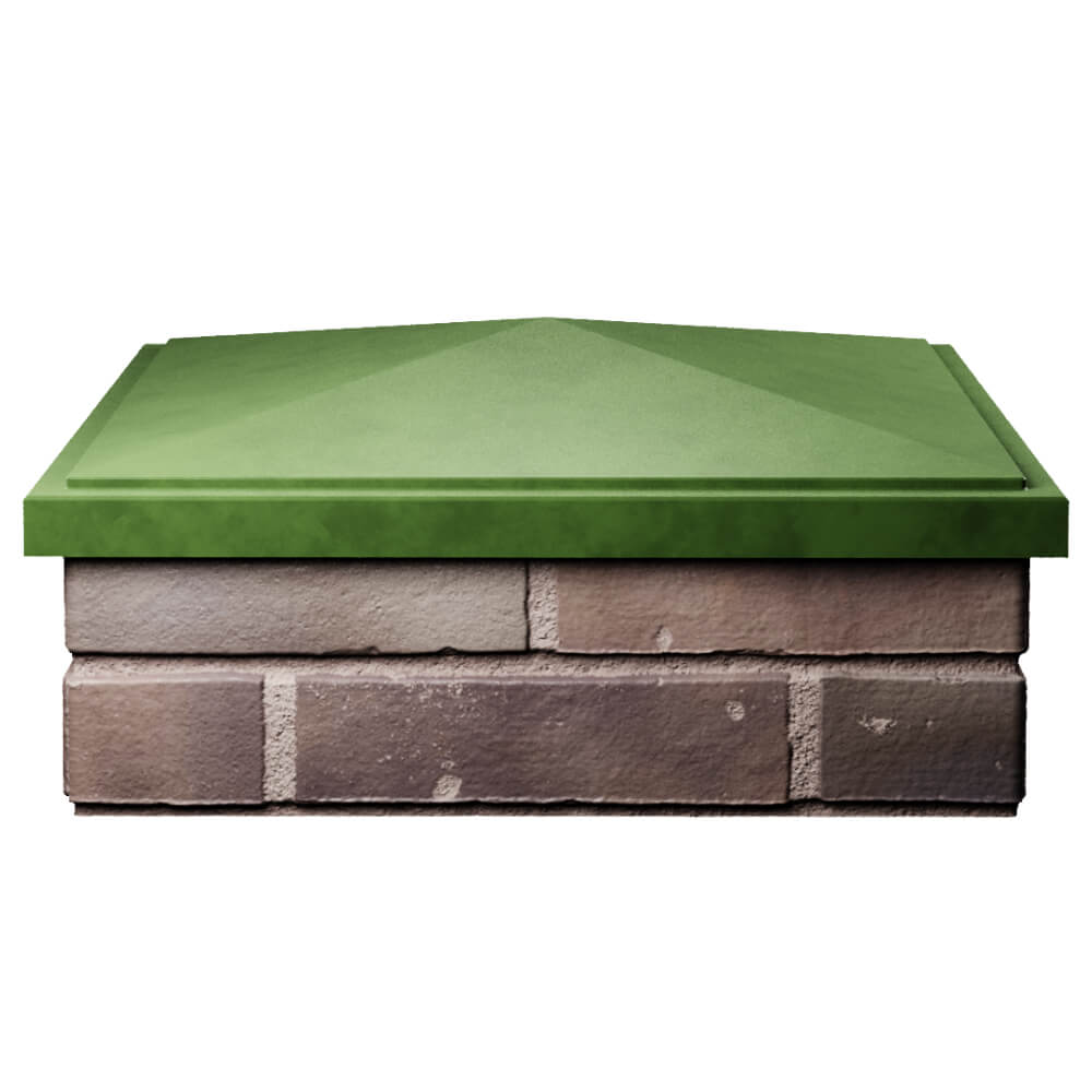 Колпак Zking БонаМоно Зеленый на столб 2х2 кирпича (515х515, 530х530мм) Геленджик фото