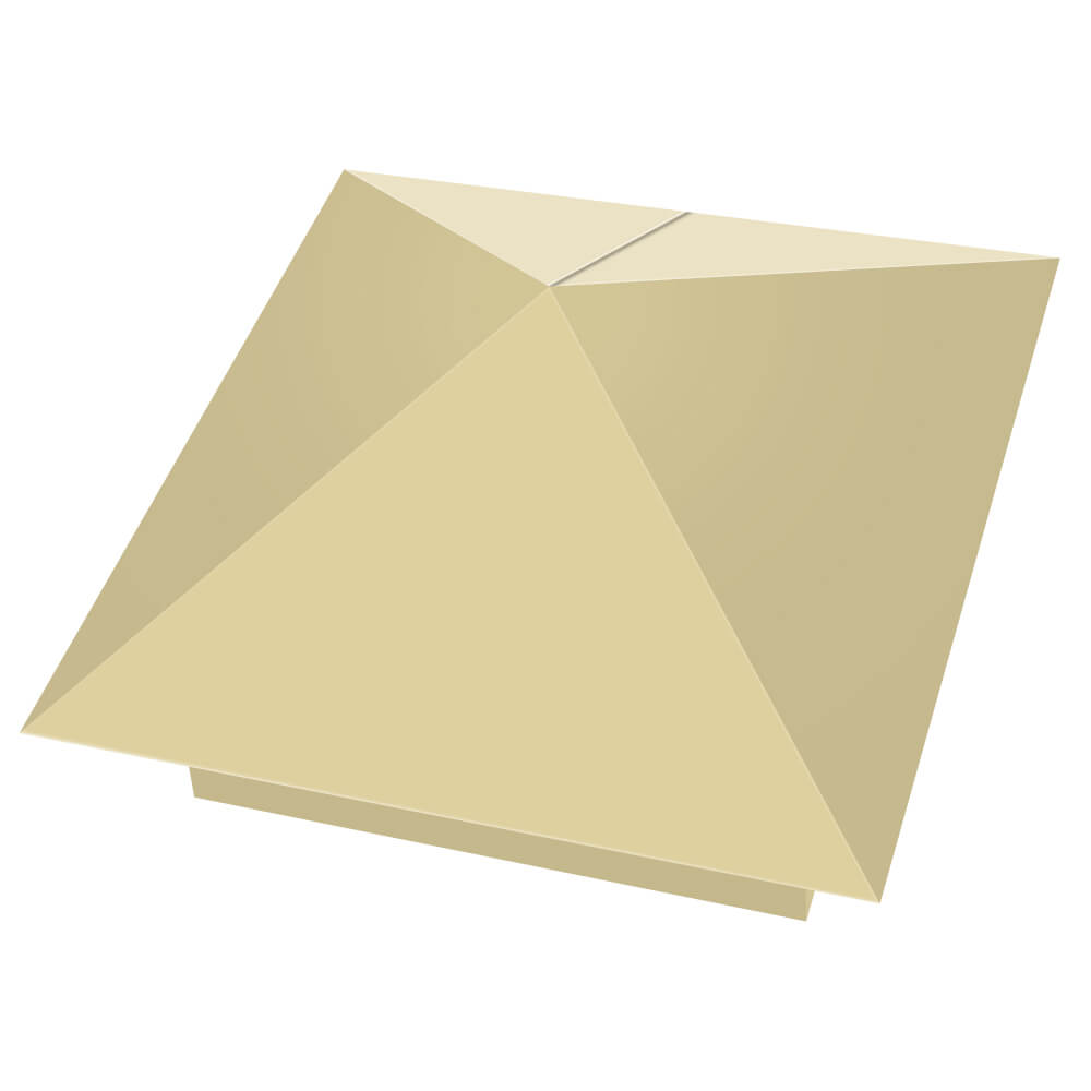 Колпак металлический 400х400мм RAL1014 Бежевый заборный Геленджик фото