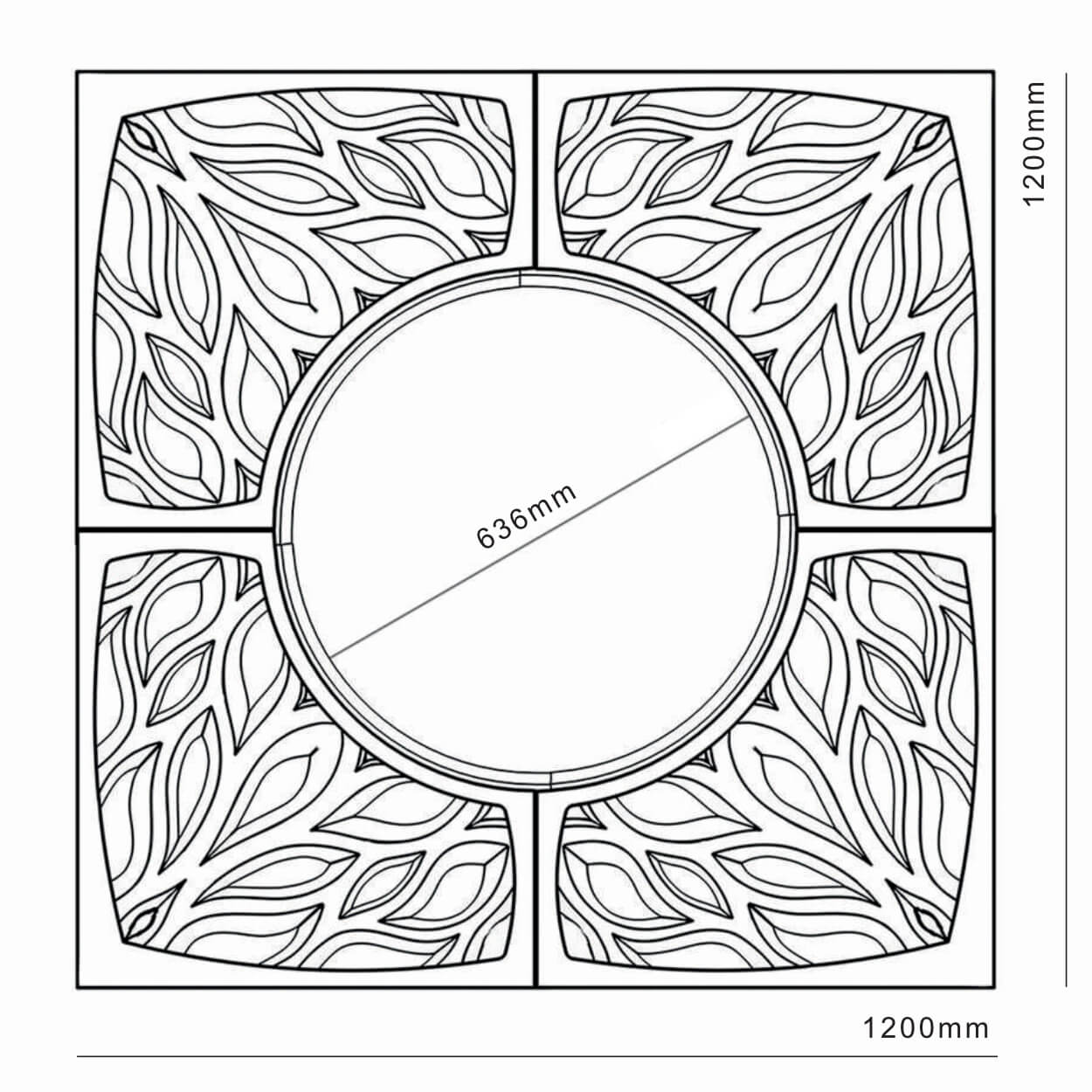 Приствольная решетка для дерева ZKING CRUST 1.2х1.2м Черная в Геленджике фото