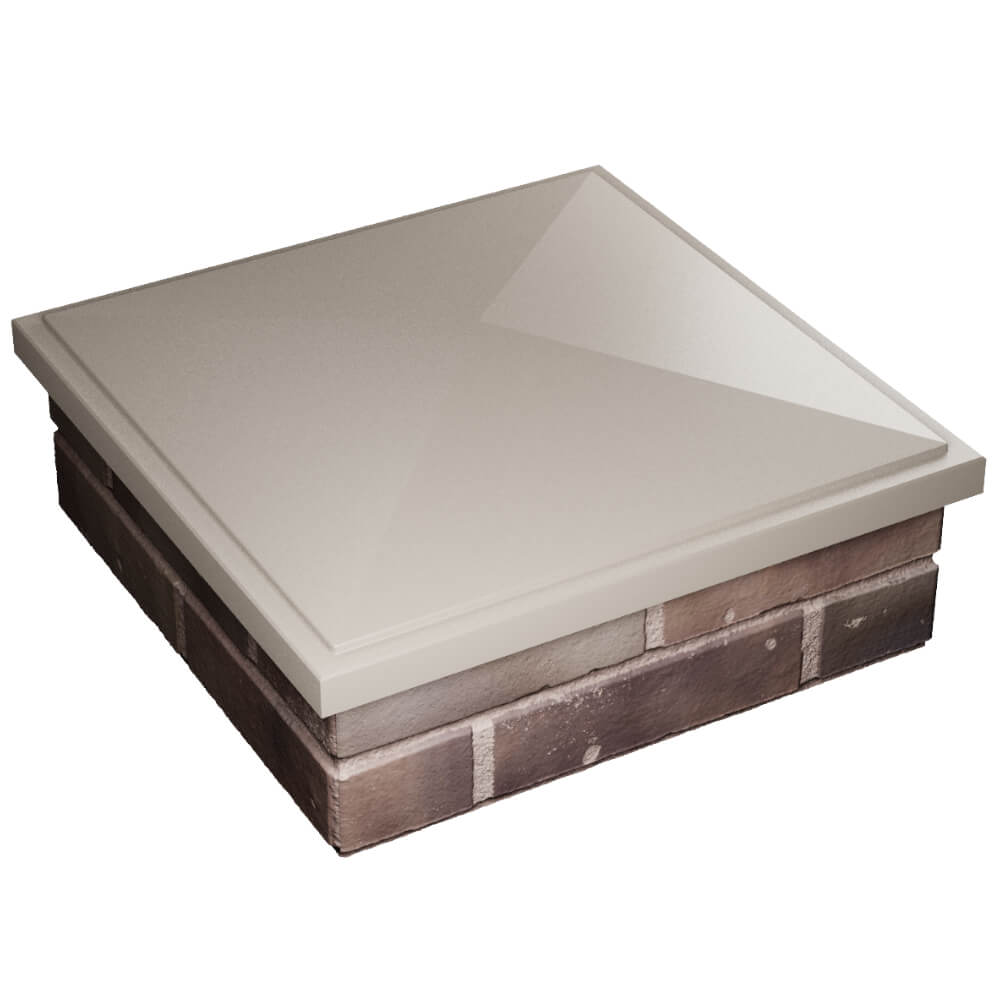 Колпак Zking БонаМоно Бежевый на столб 2х2 кирпича (515х515, 530х530мм) в Геленджике фото