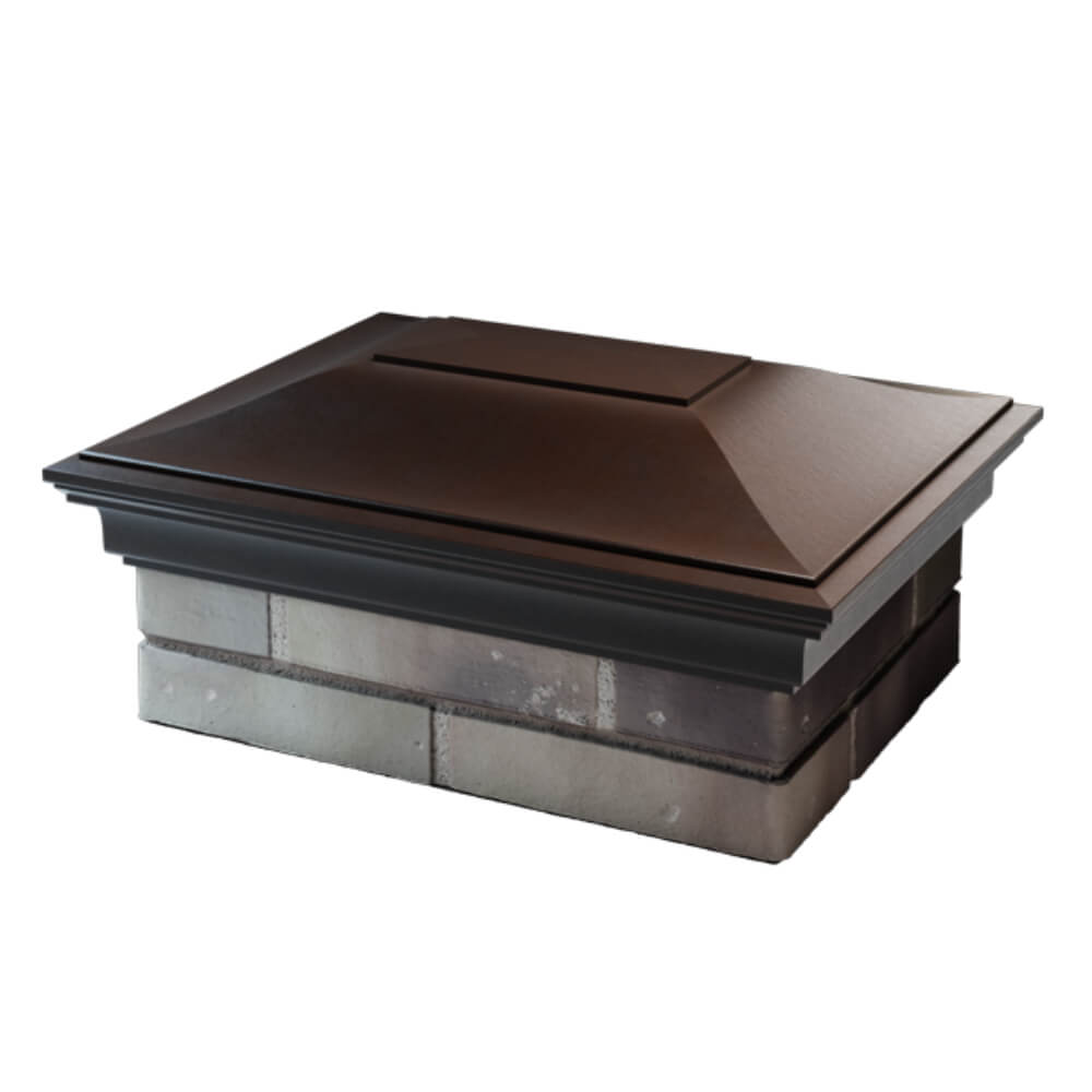 Колпак Zking Монблан Коричневый на столб 2х1.5 кирпича (515х385мм) в Геленджике фото