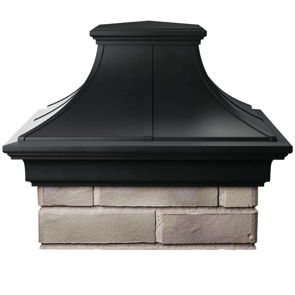 Колпак Zking Монблан Премиум Черный на столб 1.5х1.5 кирпича (385х385мм) Геленджик фото