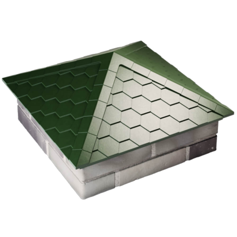 Колпак Zking Эверест Зеленый на столб 2х2 кирпича (535х535мм) Геленджик фото