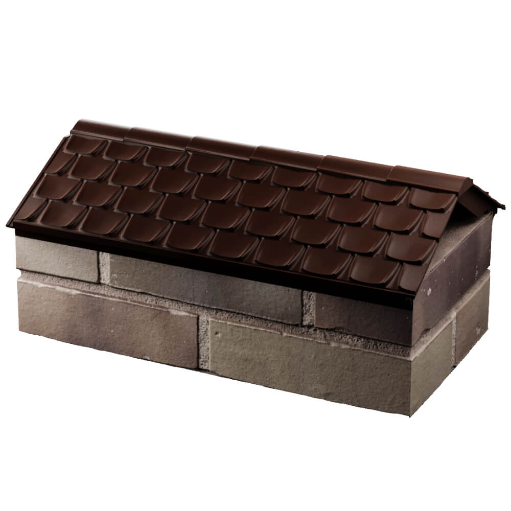 Парапет Zking Эльбрус Коричневый с посадкой на 1 кирпич (255мм) в Геленджике фото