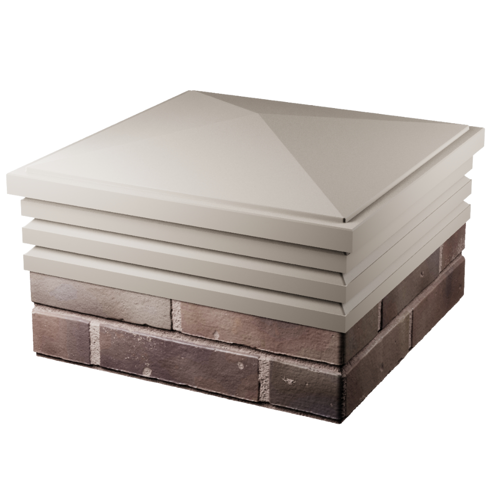 Колпак Zking Бона ХайТек Бежевый на столб 2х2 кирпича (513х513мм) в Геленджике фото