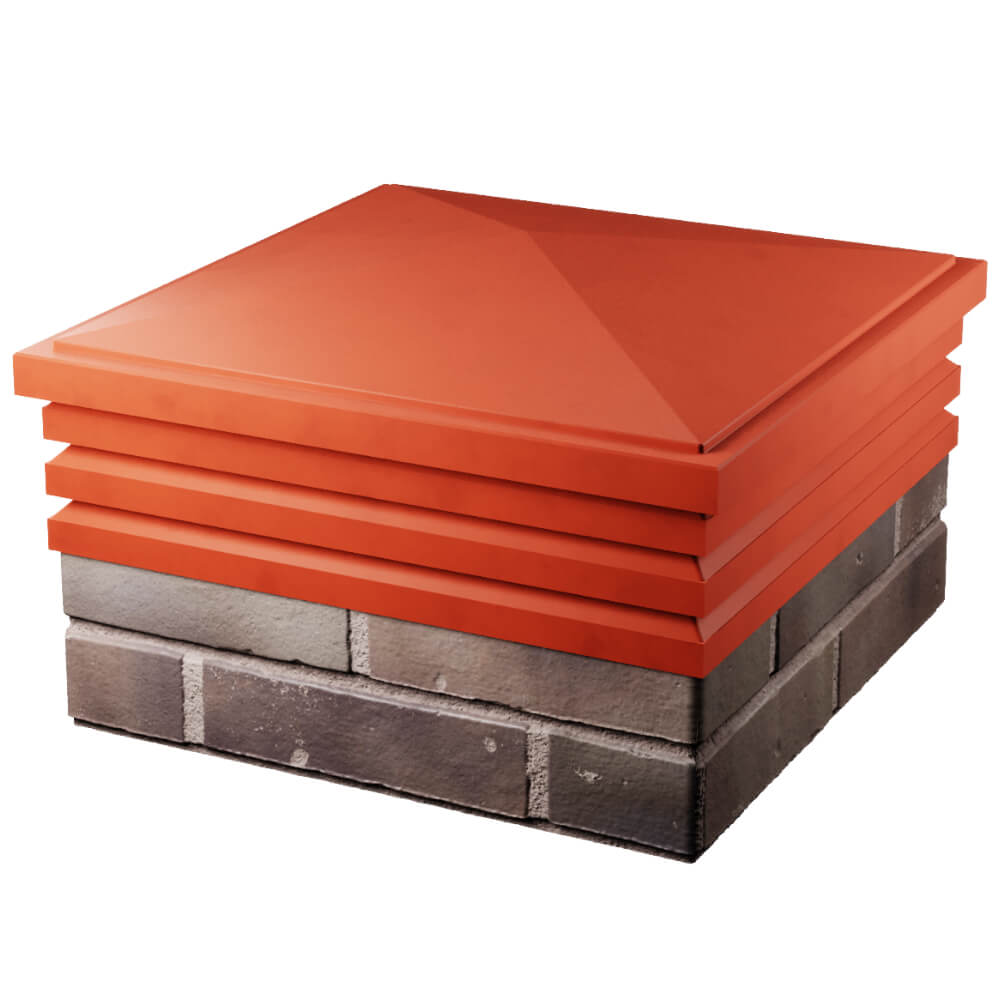 Колпак Zking Бона ХайТек Красный на столб 2х2 кирпича (513х513мм) в Геленджике фото