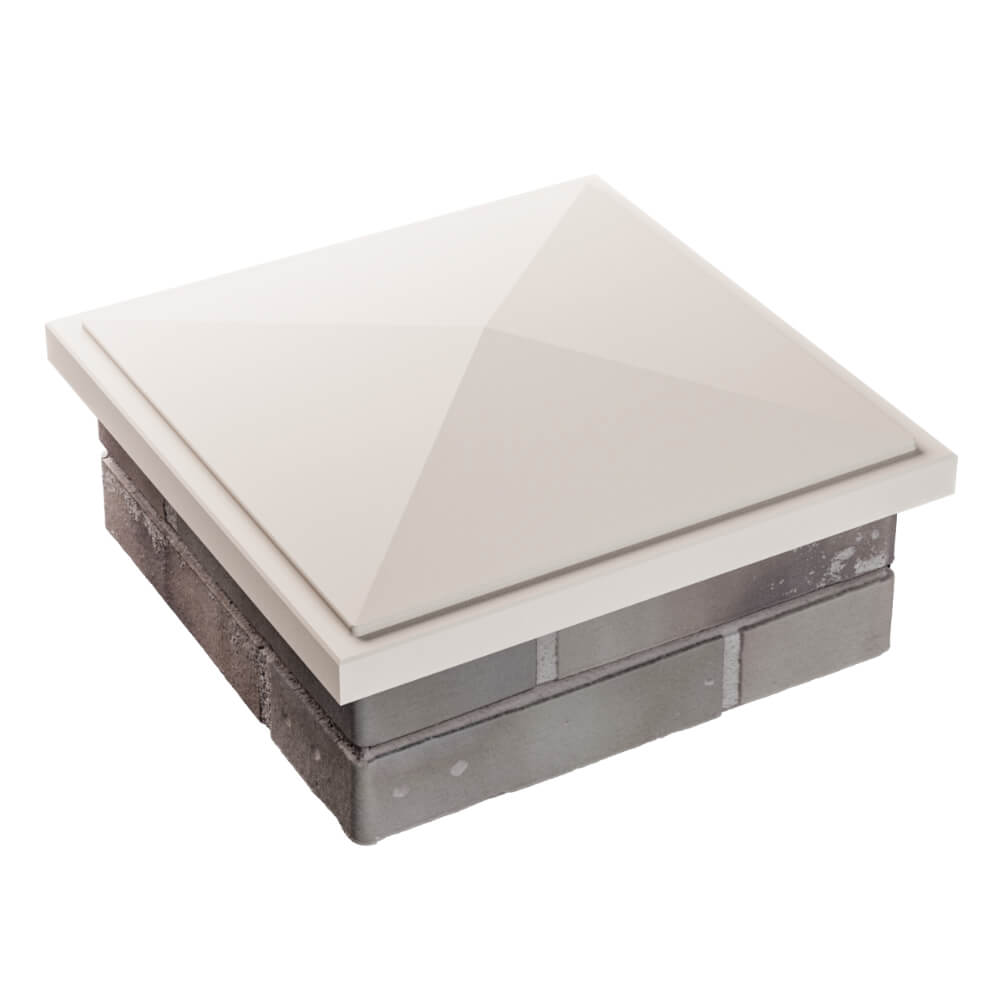 Колпак Zking БонаМоно Бежевый на столб 1.5х1.5 кирпича (385х385, 400х400мм) в Геленджике фото