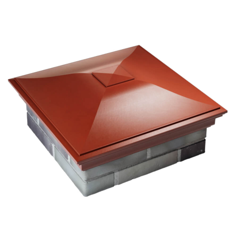 Колпак Zking Монблан Красный на столб 2х2 кирпича (515х515мм) Геленджик фото