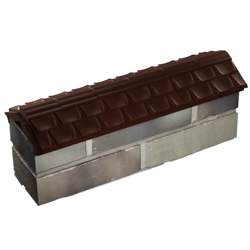 Парапет Zking Эльбрус Коричневый с посадкой на 0.5 кирпича (130мм) в Геленджике фото
