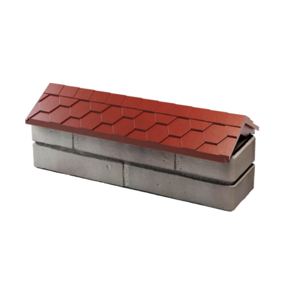 Парапет Zking Эверест Красный с посадкой на 0.5 кирпича (130мм) в Геленджике фото