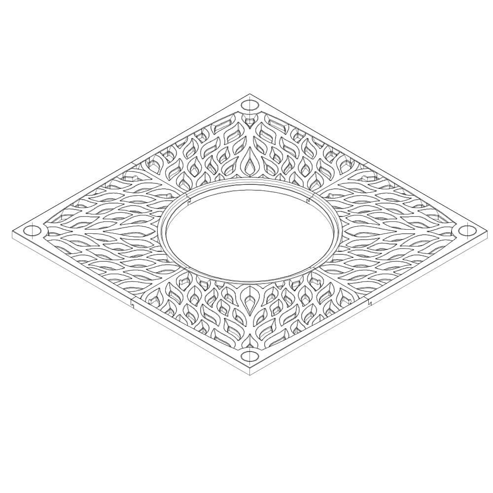 Приствольная решетка для дерева ZKING CRUST 2х2м Черная в Геленджике фото