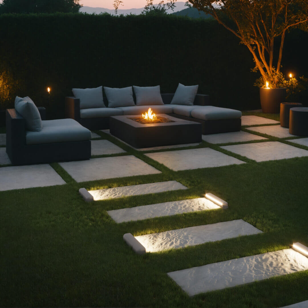 LED Светильник для шаговой плиты STONE Светлая Галька 330х75х98мм в Геленджике фото