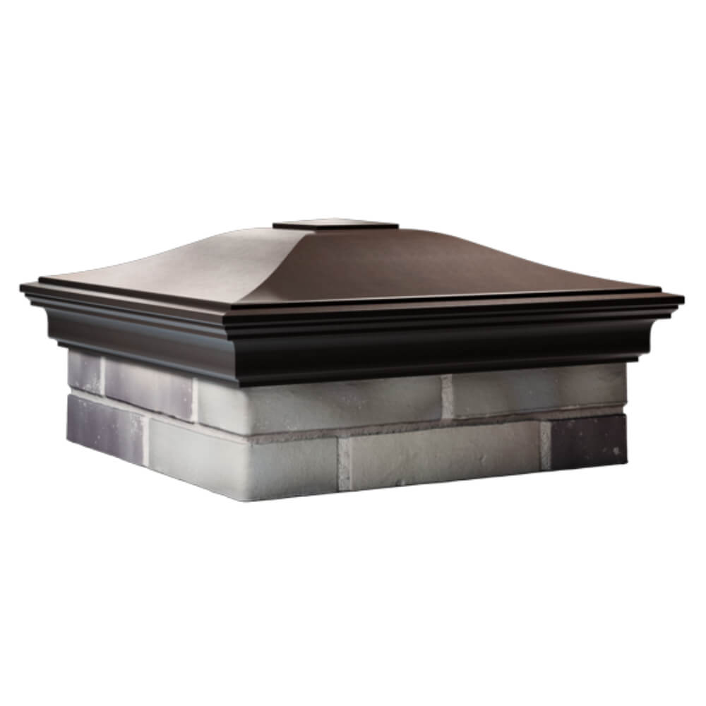 Колпак Zking Монблан Коричневый на столб 2х2 кирпича (515х515мм) в Геленджике фото