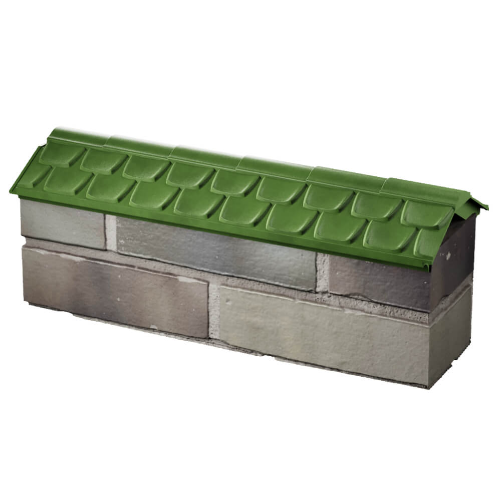 Парапет Zking Эльбрус Зеленый с посадкой на 0.5 кирпича (130мм) в Геленджике фото