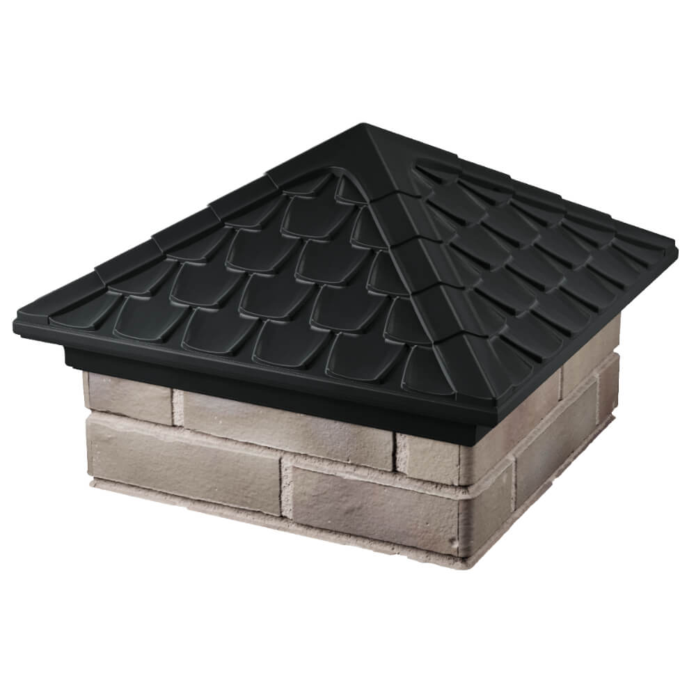 Колпак Zking Эльбрус Черный на столб 1.5х1.5 кирпича (385х385мм) в Геленджике фото