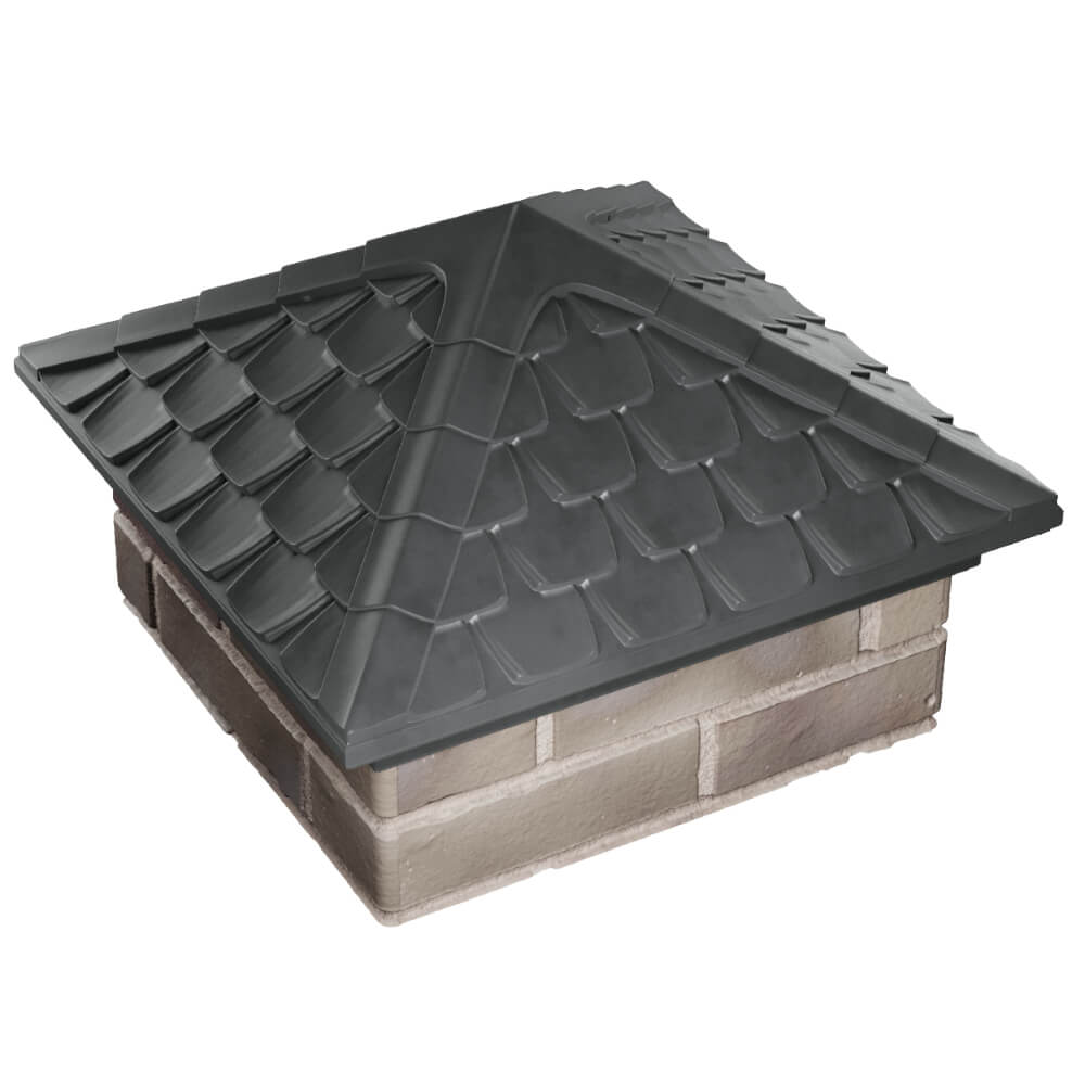 Колпак Zking Эльбрус Серый на столб 1.5х1.5 кирпича (385х385мм) в Геленджике фото