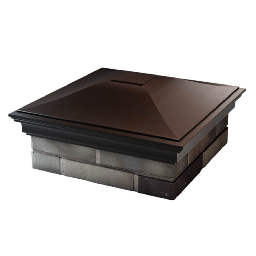 Колпак Zking Монблан Коричневый на столб 2х2 кирпича (515х515мм) в Геленджике фото