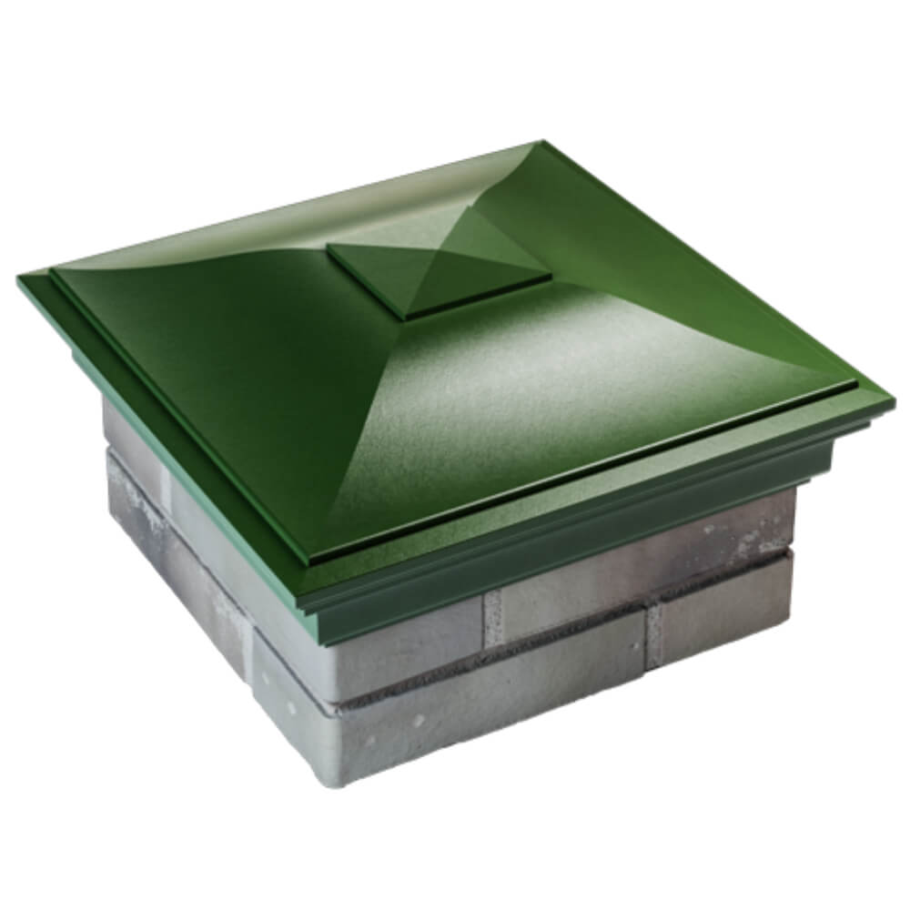 Колпак Zking Монблан Зеленый на столб 1.5х1.5 кирпича (385х385мм) в Геленджике фото
