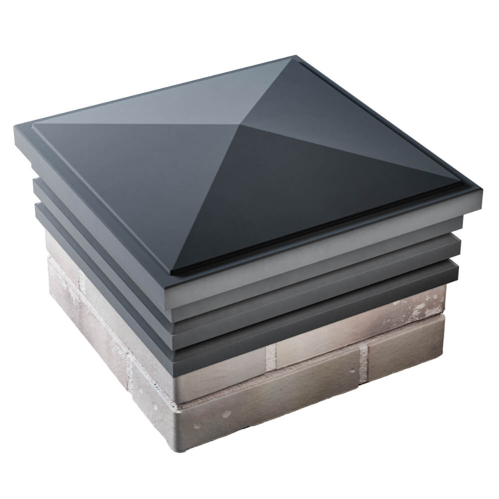 Колпак Zking Бона ХайТек Серый на столб 1.5х1.5 кирпича (385х385мм) в Геленджике фото