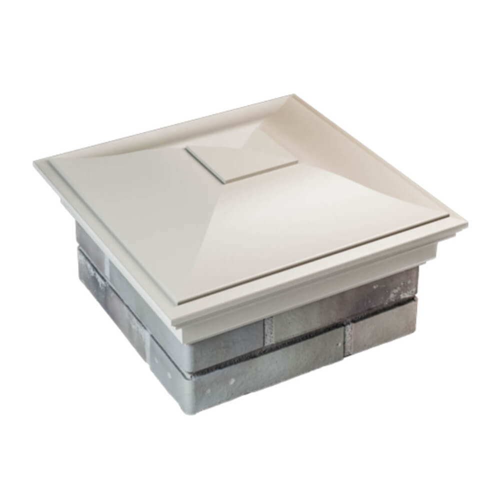 Колпак Zking Монблан Бежевый на столб 1.5х1.5 еврокирпича 0.7НФ (355х355мм) в Геленджике фото