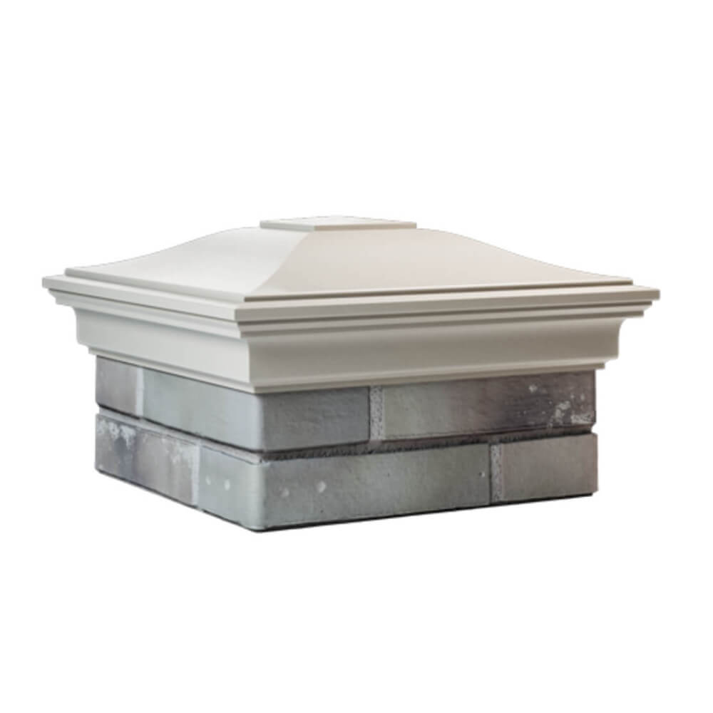 Колпак Zking Монблан Бежевый на столб 1.5х1.5 еврокирпича 0.7НФ (355х355мм) в Геленджике фото