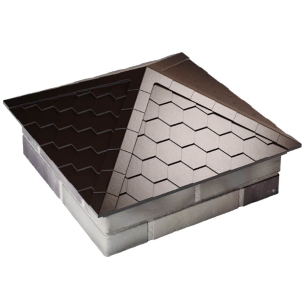 Колпак Zking Эверест Коричневый на столб 2х2 кирпича (535х535мм) Геленджик фото