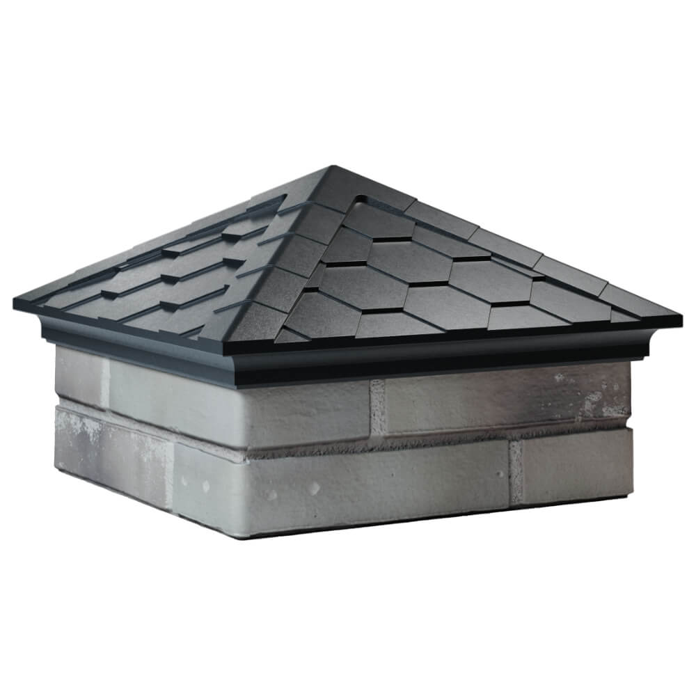 Колпак Zking Эверест Черный на столб 1.5х1.5 кирпича (390х390мм) в Геленджике фото