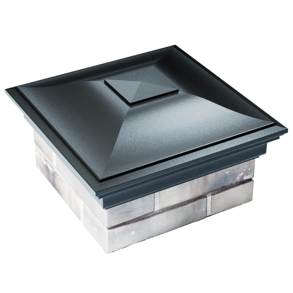 Колпак Zking Монблан Черный на столб 1.5х1.5 кирпича (385х385мм) в Геленджике фото