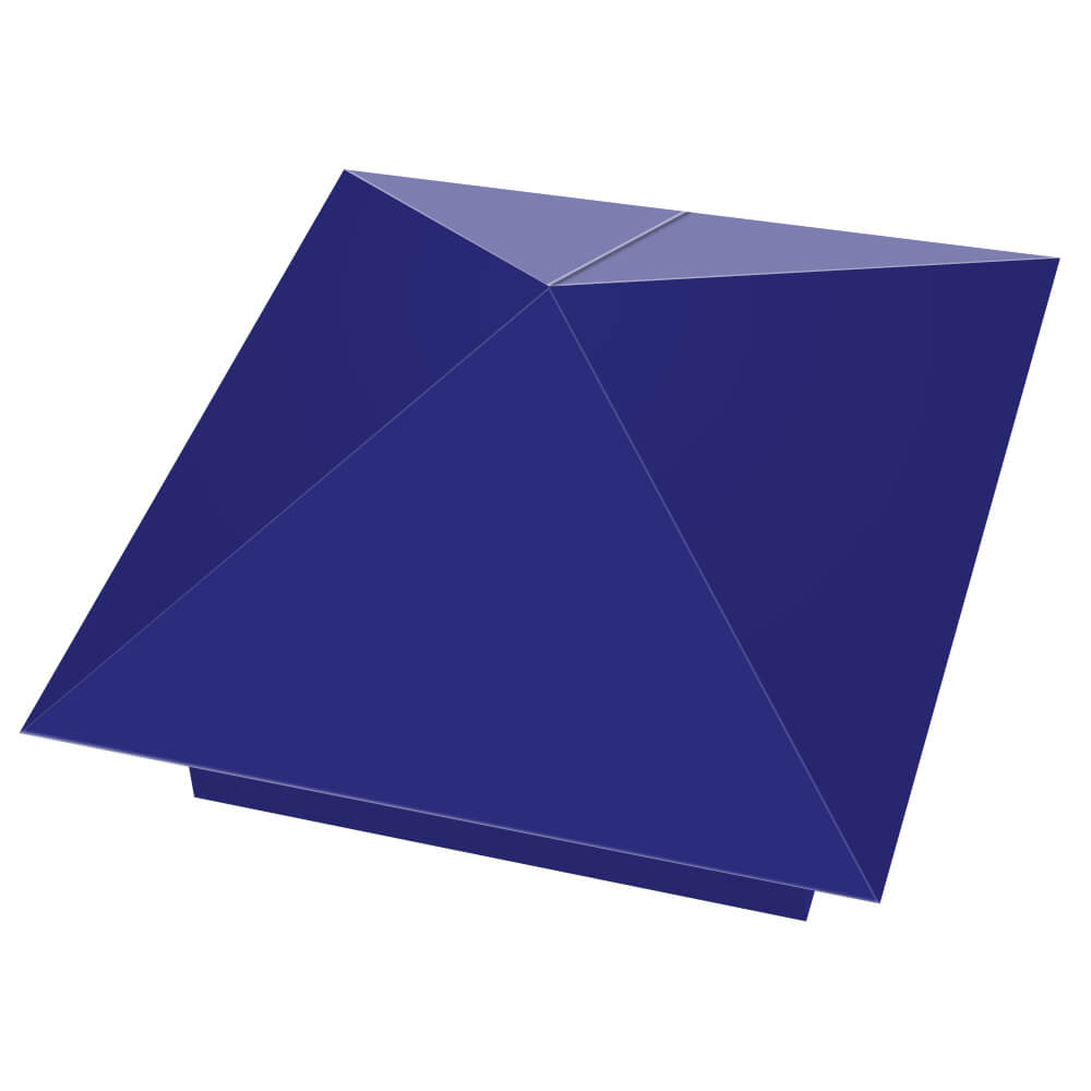 Колпак металлический 400х400мм RAL5002 Синий Ультрамарин заборный Геленджик фото