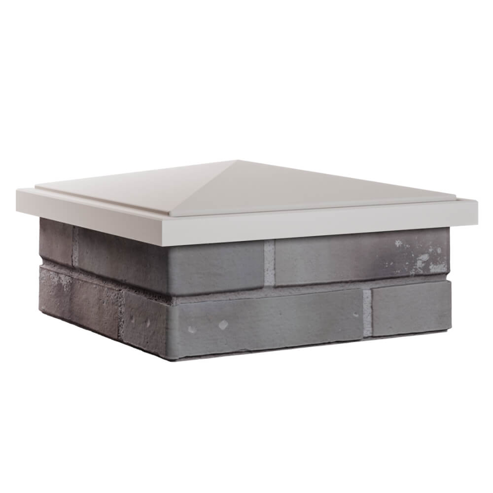 Колпак Zking БонаМоно Бежевый на столб 1.5х1.5 кирпича (385х385, 400х400мм) в Геленджике фото