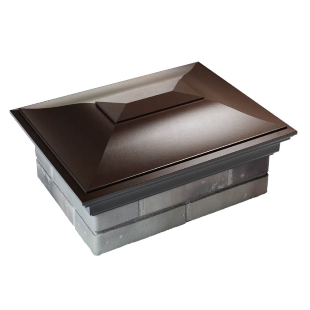 Колпак Zking Монблан Коричневый на столб 2х1.5 кирпича (515х385мм) Геленджик фото