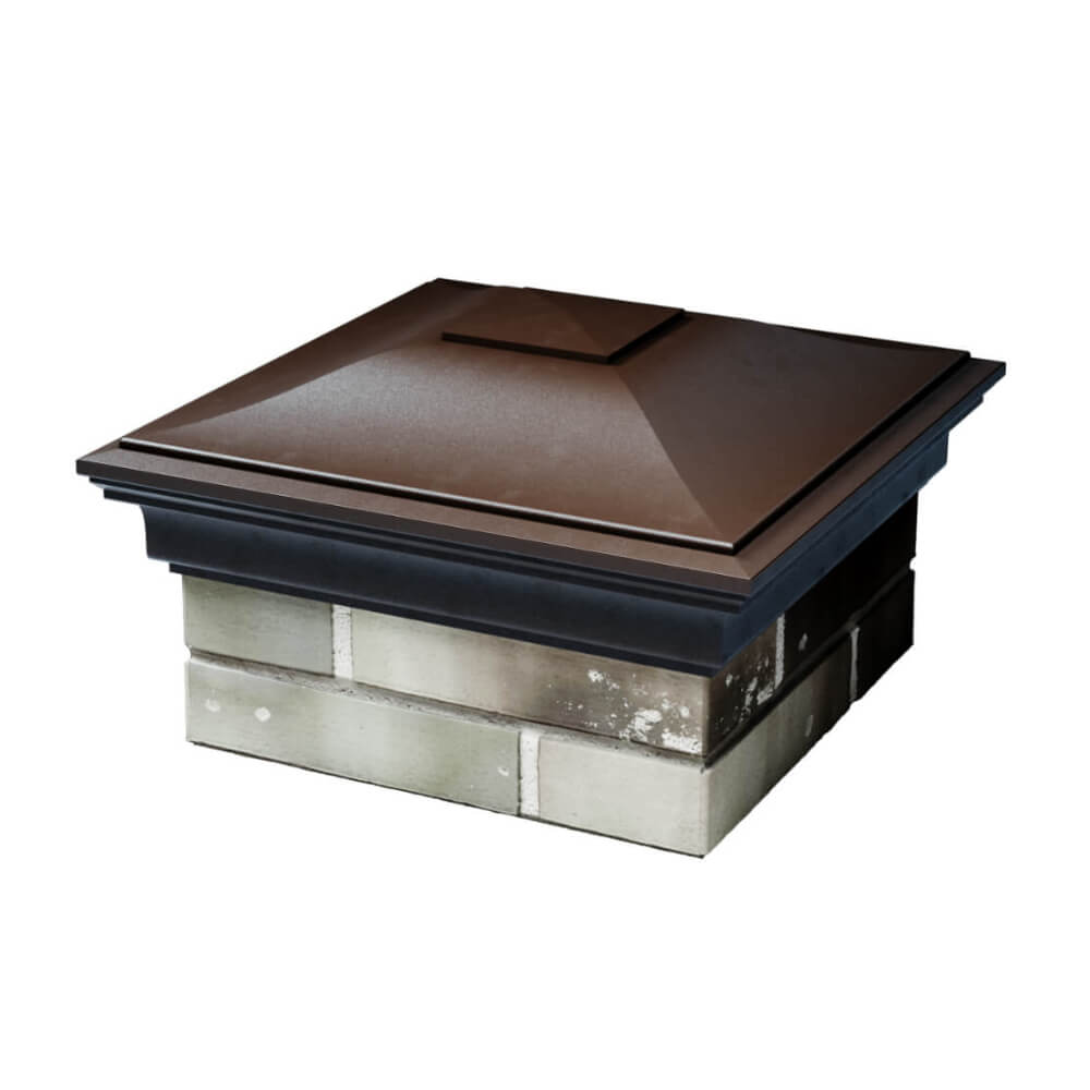 Колпак Zking Монблан Коричневый на столб 1.5х1.5 еврокирпича 0.7НФ (355х355мм) в Геленджике фото