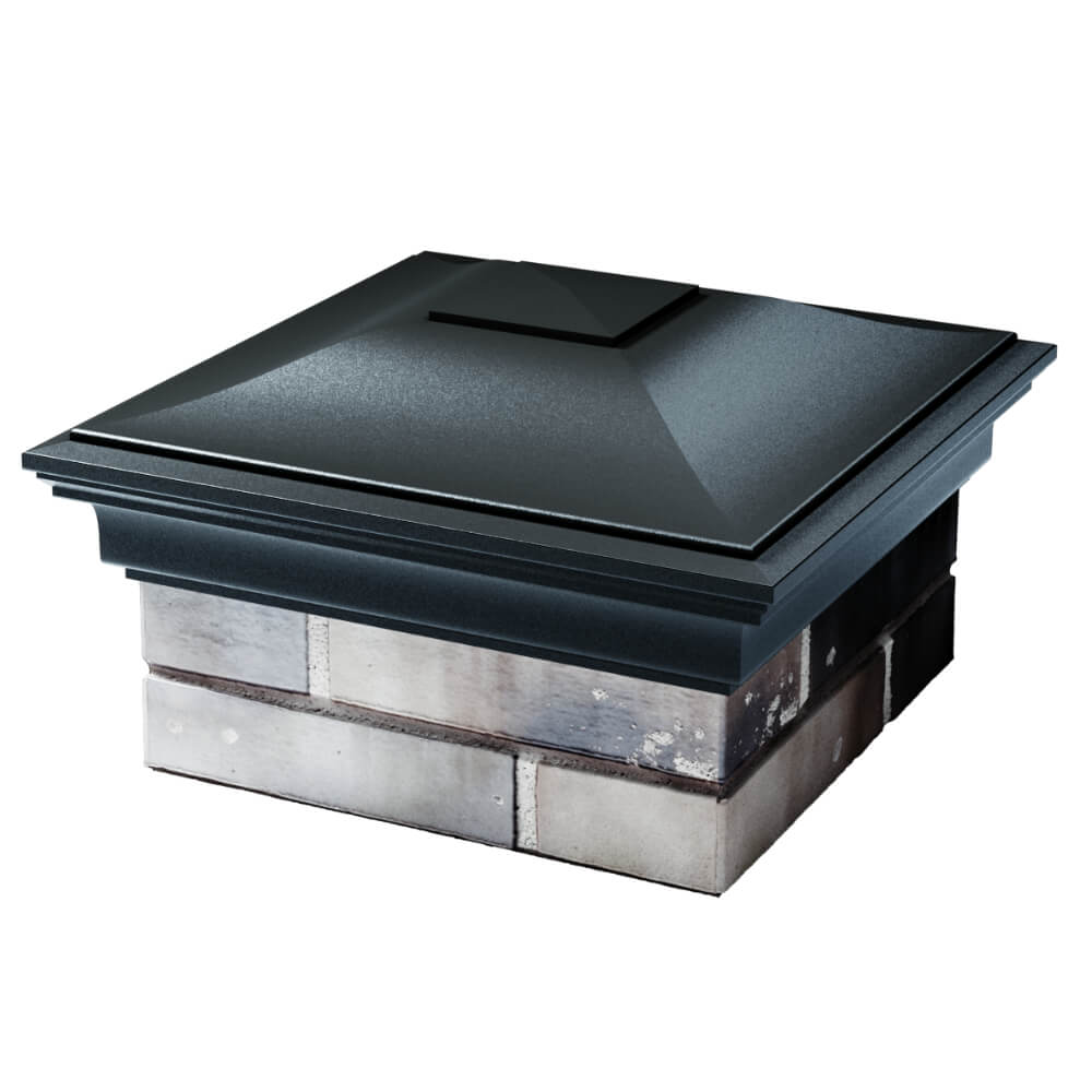 Колпак Zking Монблан Черный на столб 1.5х1.5 кирпича (385х385мм) в Геленджике фото