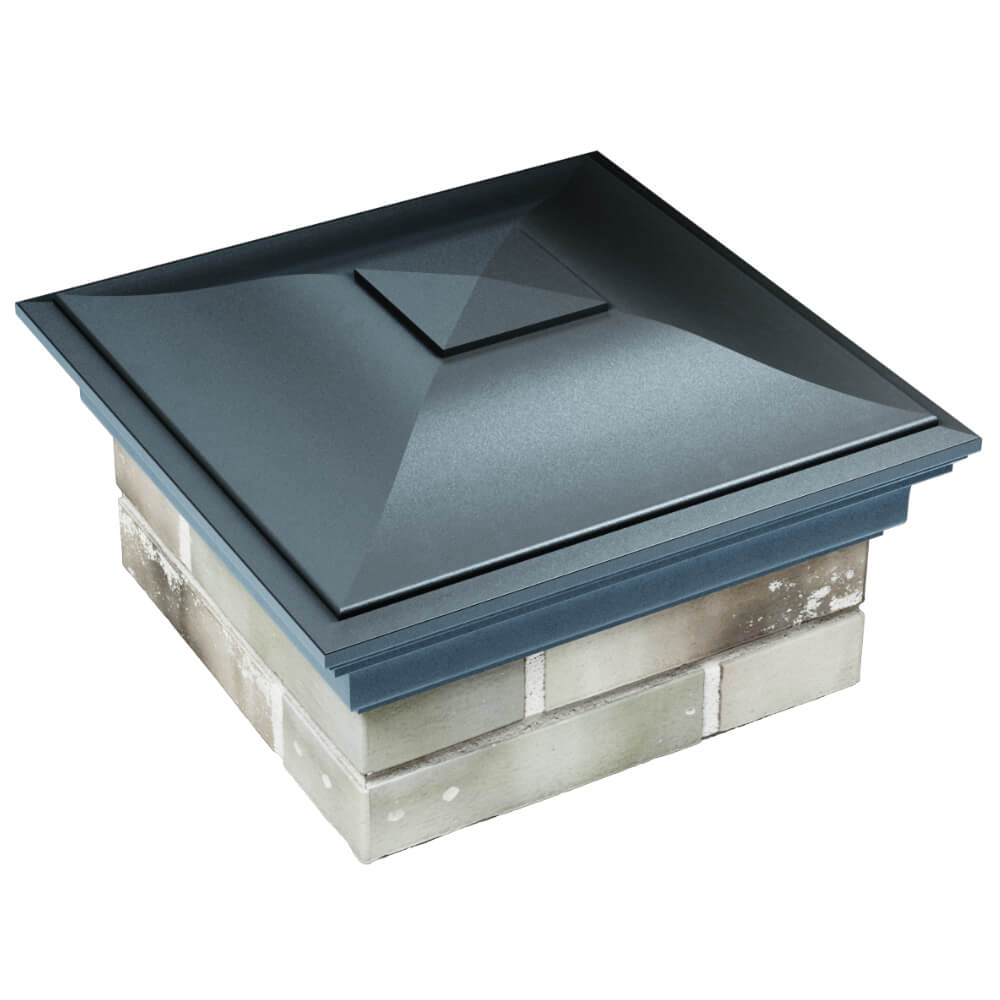 Колпак Zking Монблан Серый на столб 1.5х1.5 кирпича (385х385мм) в Геленджике фото