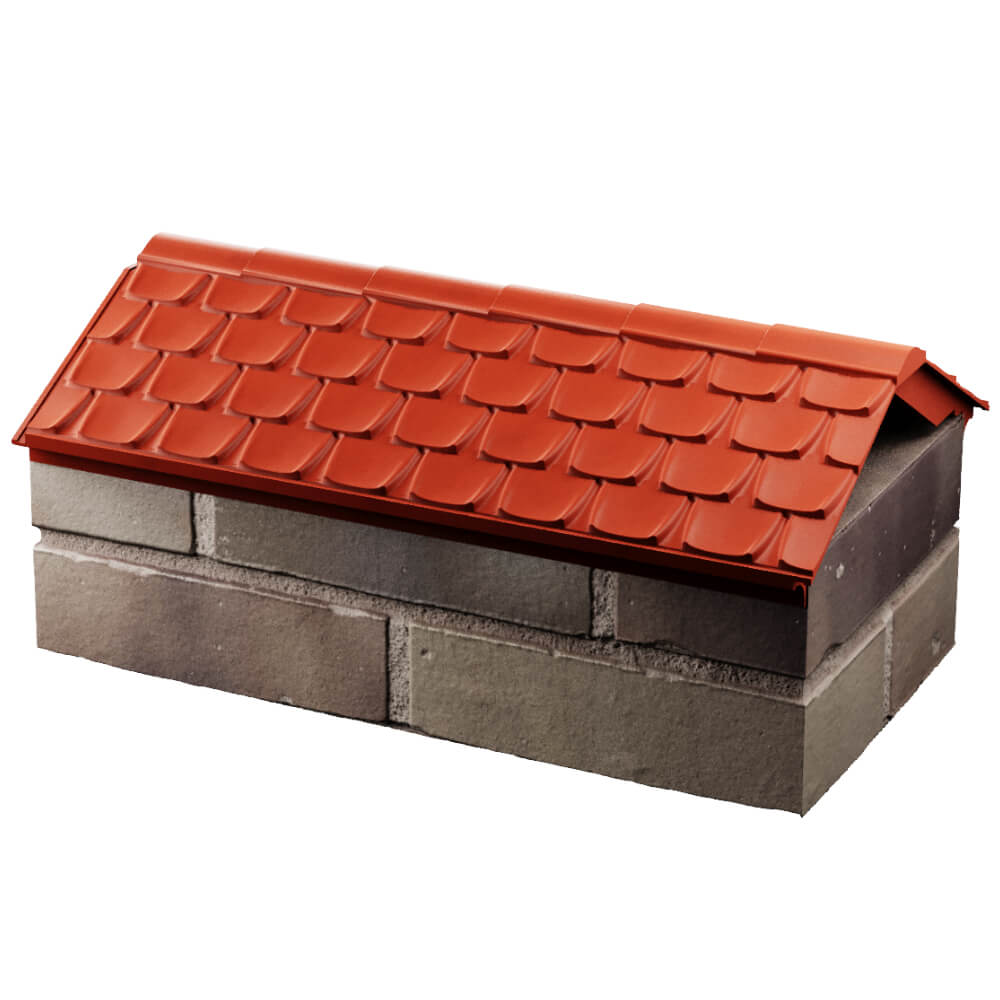 Парапет Zking Эльбрус Красный с посадкой на 1 кирпич (255мм) в Геленджике фото