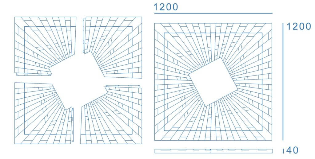 Приствольная решетка для дерева ZKING ATMOSPHERE 1.2х1.2м Черная в Геленджике фото