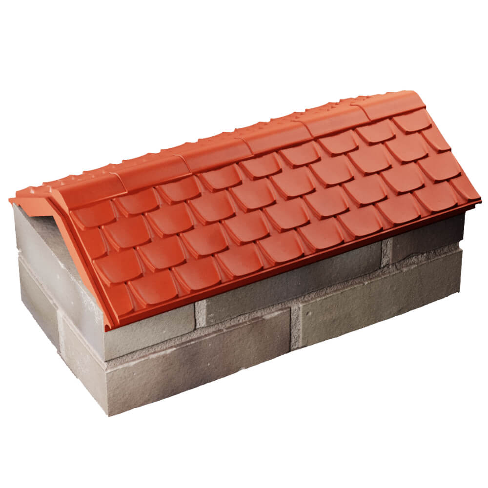 Парапет Zking Эльбрус Красный с посадкой на 1 кирпич (255мм) в Геленджике фото