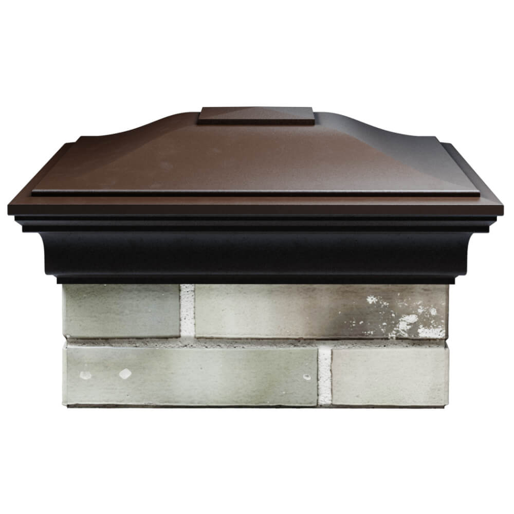 Колпак Zking Монблан Коричневый на столб 1.5х1.5 кирпича (385х385мм) Геленджик фото