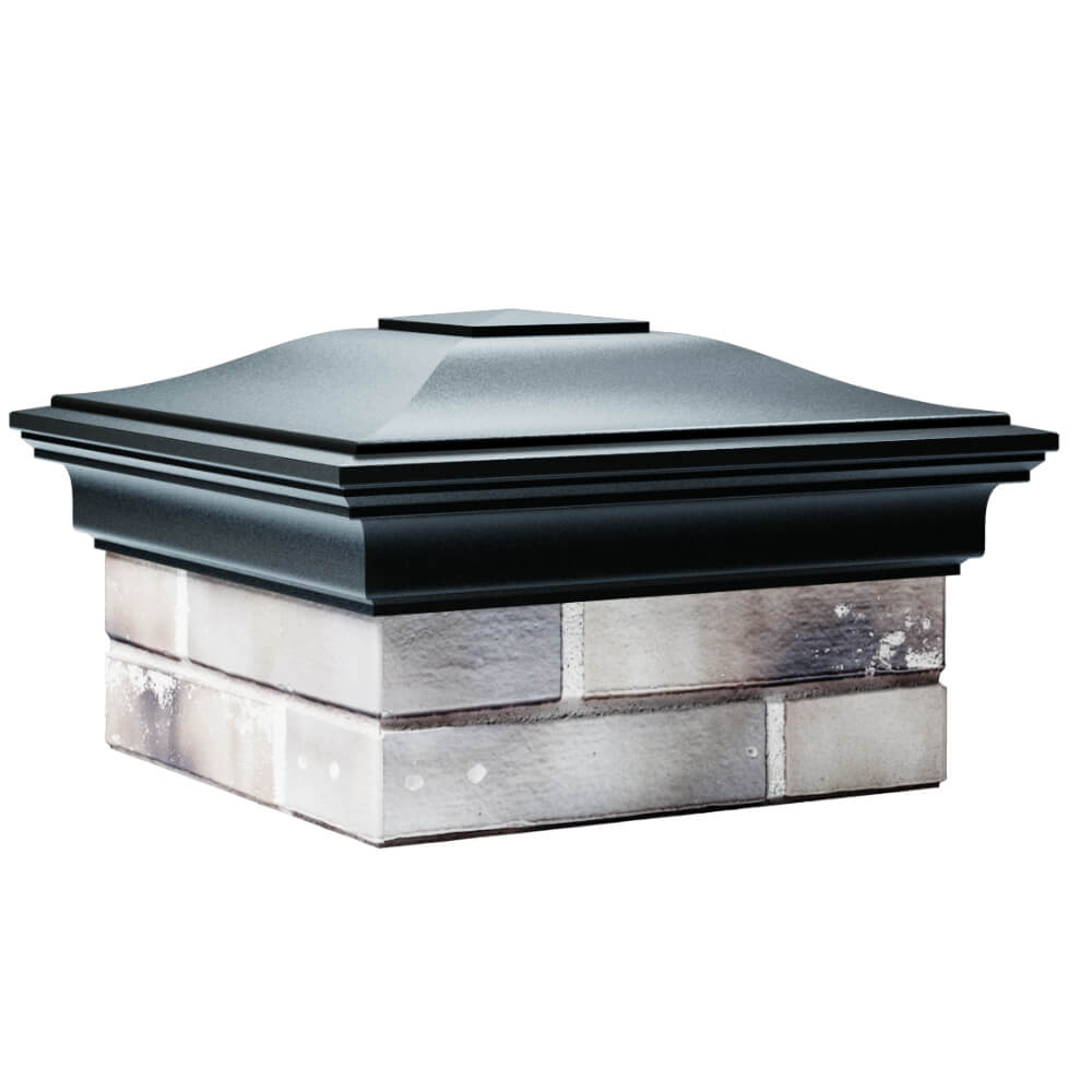 Колпак Zking Монблан Черный на столб 1.5х1.5 кирпича (385х385мм) в Геленджике фото