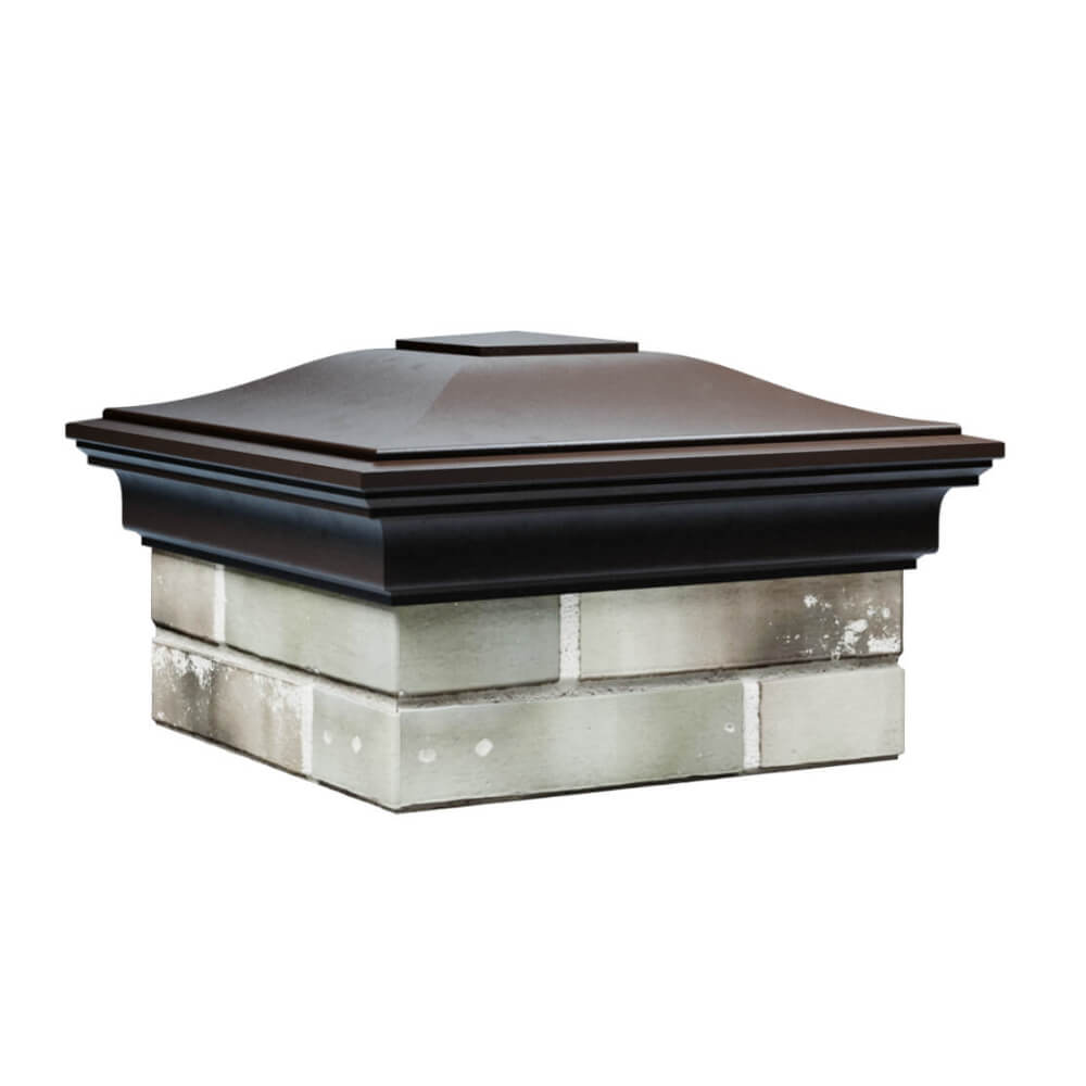 Колпак Zking Монблан Коричневый на столб 1.5х1.5 еврокирпича 0.7НФ (355х355мм) в Геленджике фото