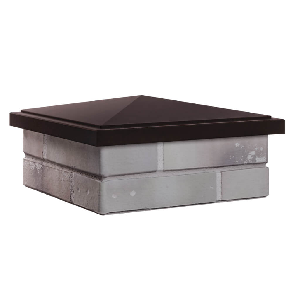 Колпак Zking БонаМоно Коричневый на столб 1.5х1.5 кирпича (385х385, 400х400мм) в Геленджике фото