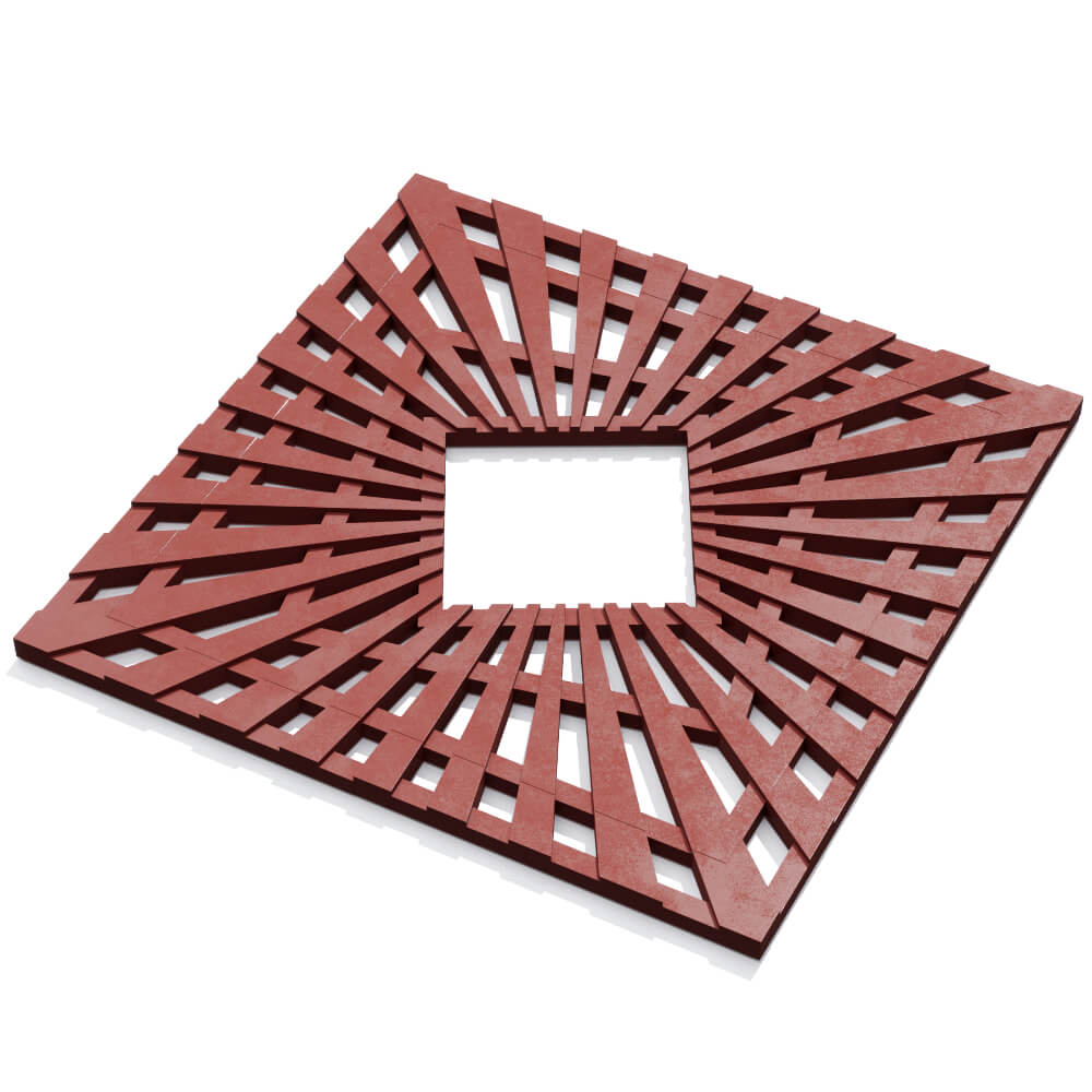 Приствольная решетка для дерева ZKING ATMOSPHERE 1.2х1.2м Красная в Геленджике фото