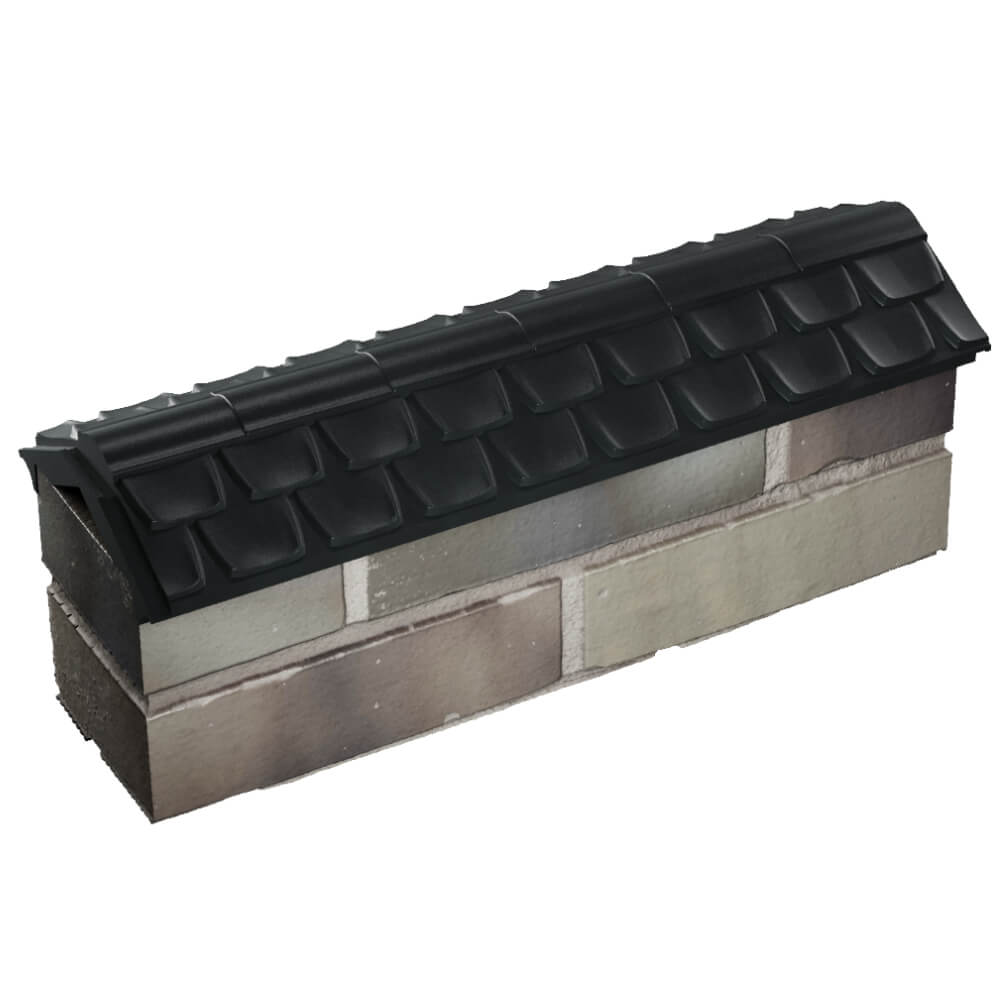 Парапет Zking Эльбрус Черный с посадкой на 0.5 кирпича (130мм) в Геленджике фото