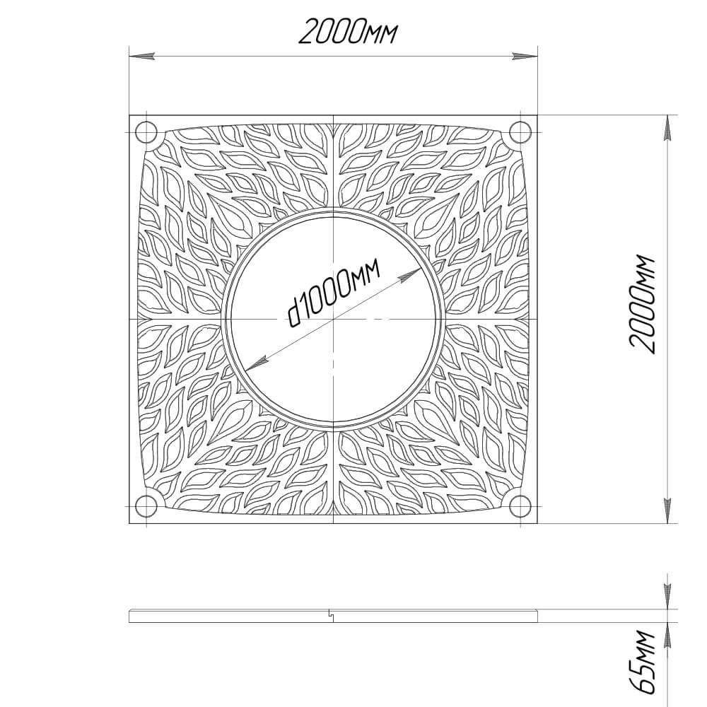 Приствольная решетка для дерева ZKING CRUST 2х2м Черная в Геленджике фото