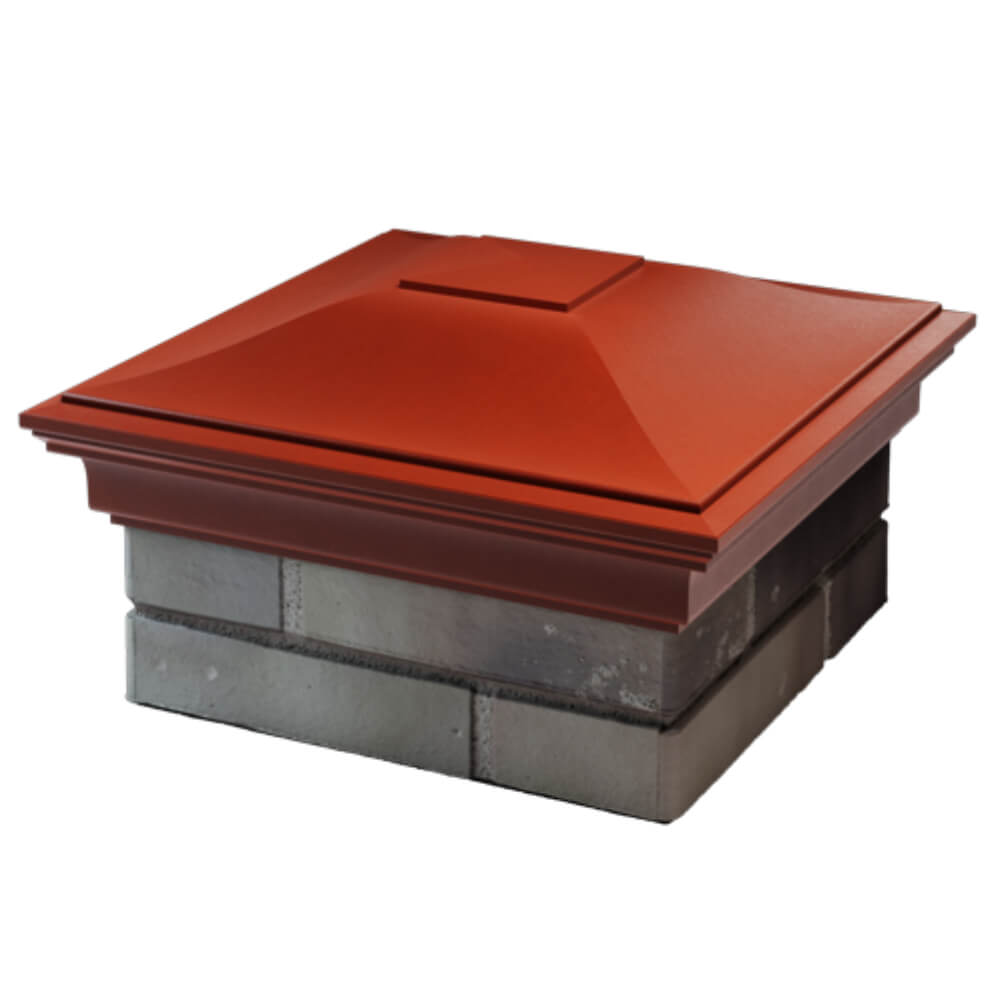 Колпак Zking Монблан Красный на столб 1.5х1.5 кирпича (385х385мм) в Геленджике фото