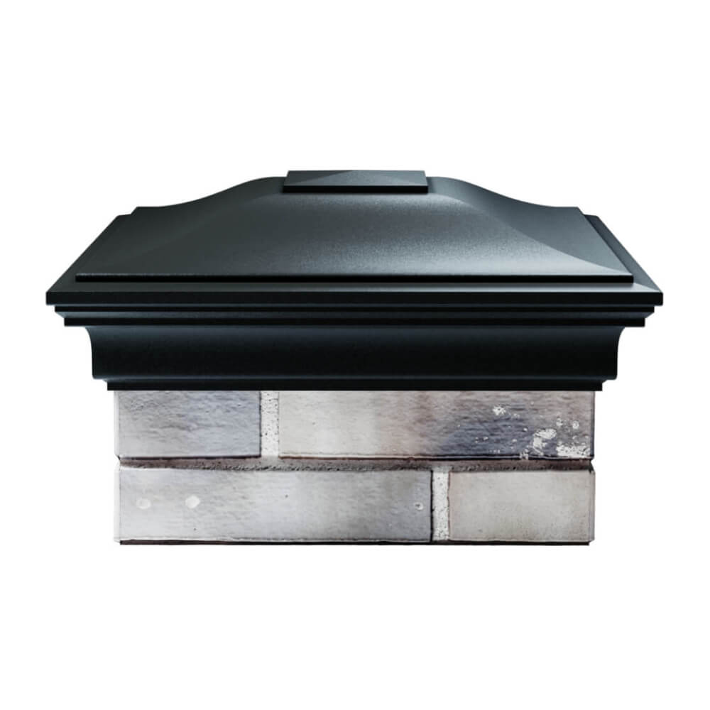 Колпак Zking Монблан Черный на столб 1.5х1.5 еврокирпича 0.7НФ (355х355мм) Геленджик фото