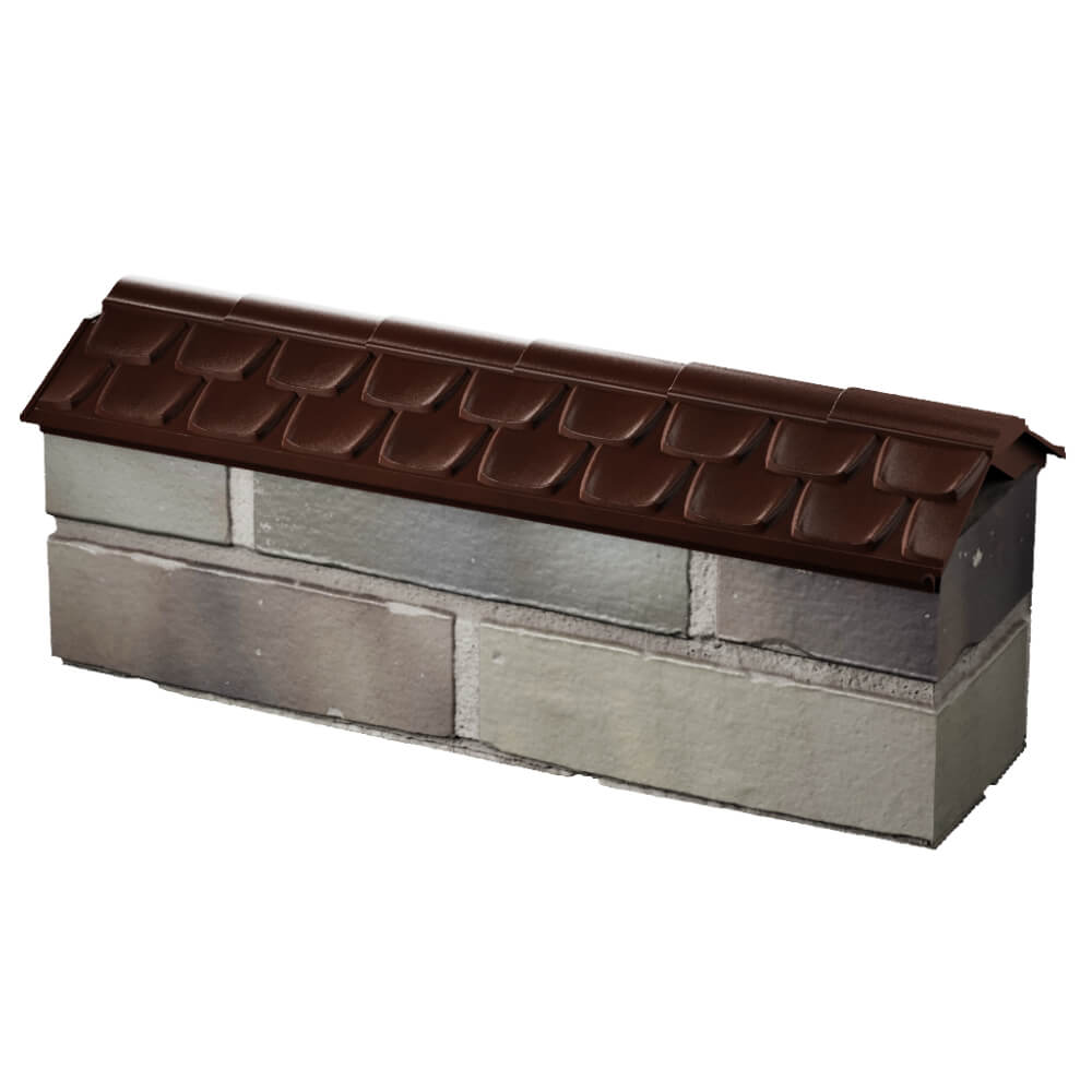 Парапет Zking Эльбрус Коричневый с посадкой на 0.5 кирпича (130мм) в Геленджике фото