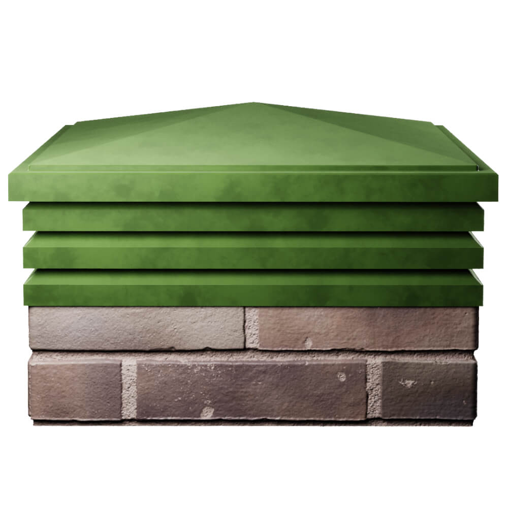 Колпак Zking Бона ХайТек Зеленый на столб 2х2 кирпича (513х513мм) Геленджик фото