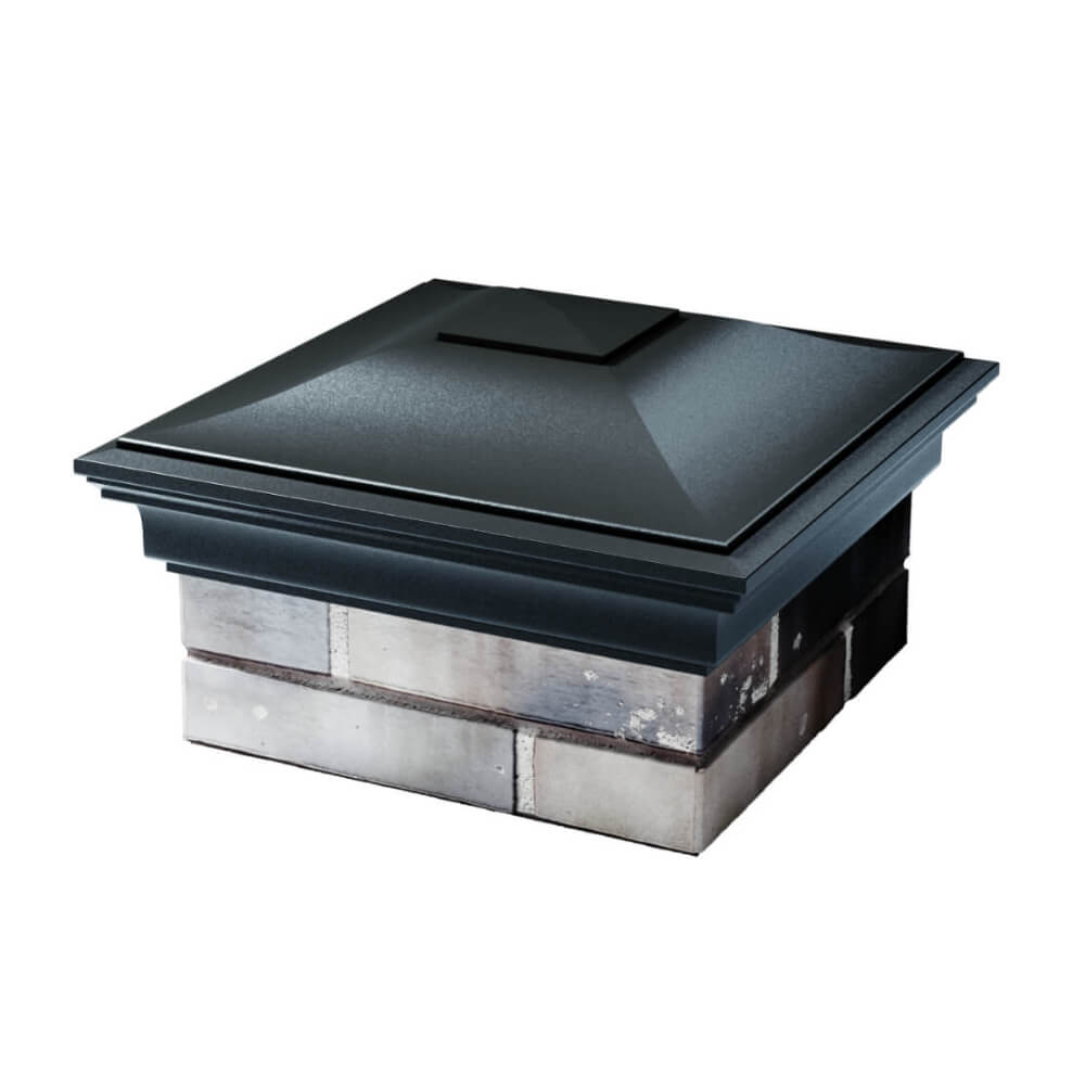 Колпак Zking Монблан Черный на столб 1.5х1.5 еврокирпича 0.7НФ (355х355мм) в Геленджике фото